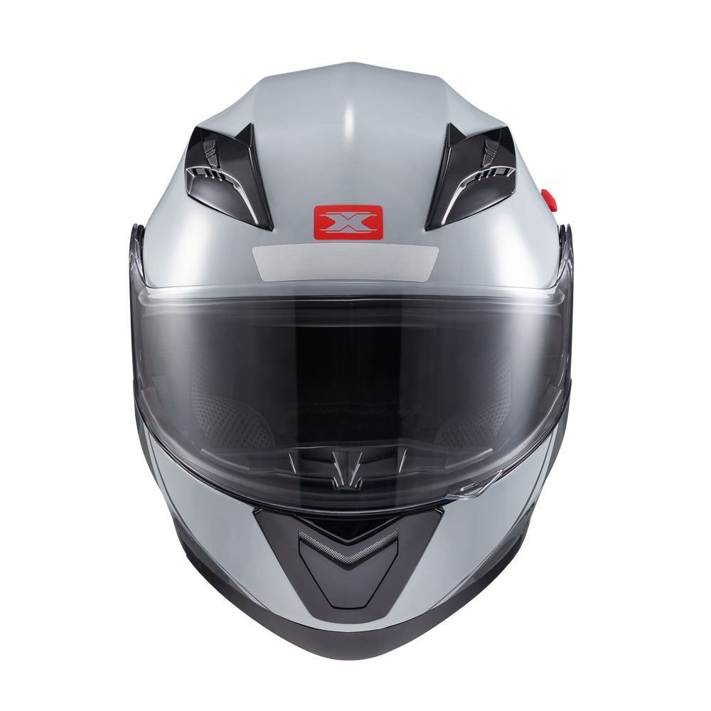Capacete Texx Escamot Gladiator V3 Makan Cinza Vermelho