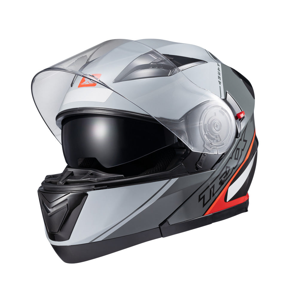 Capacete Texx Escamot Gladiator V3 Makan Cinza Vermelho