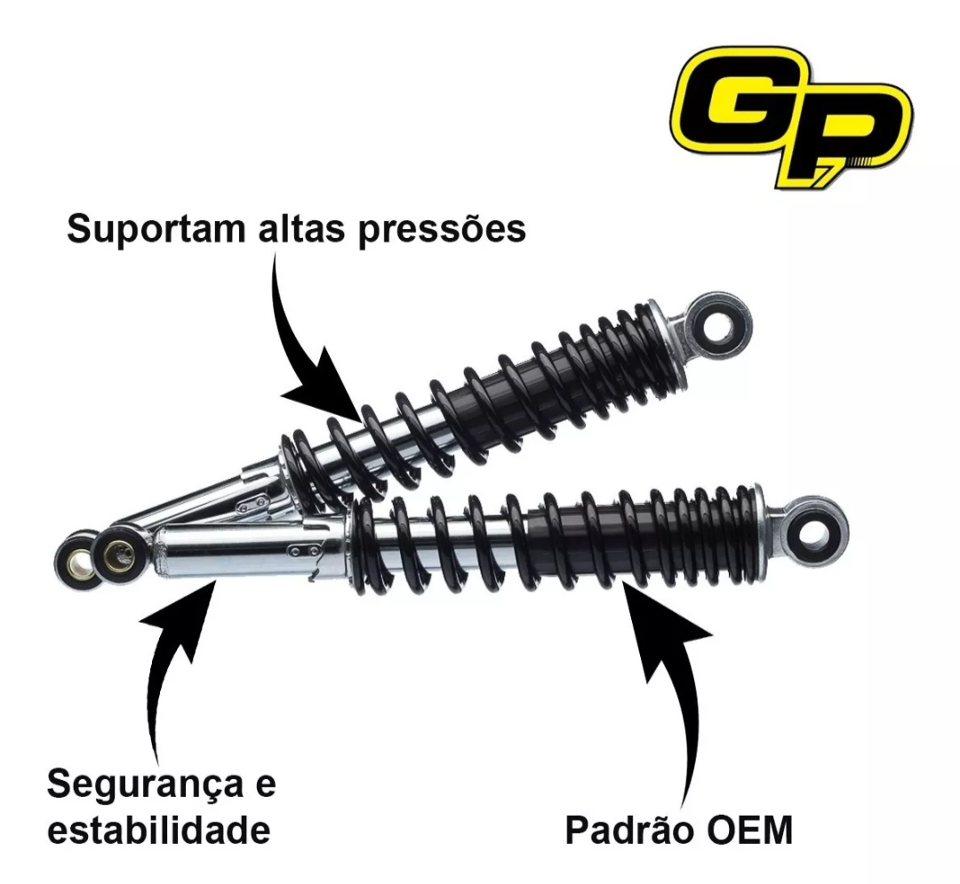 Amortecedor Gp7 (Par) Com Regulagem CG 125 - 2009 em diante