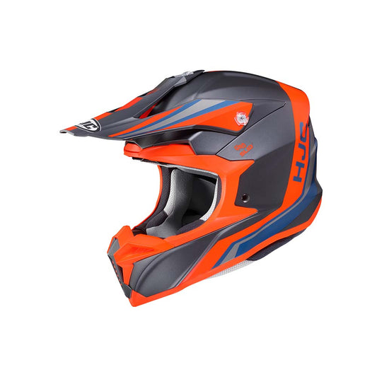 Capacete HJC Off I50 Flux Preto Laranja Cinza E Azul